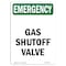 Signmission Safety Sign, OSHA EMERGENCY, 10" Height, Gas Shutoff Valve, Portrait OS-EM-D-710-V-10502 - alternate 1
